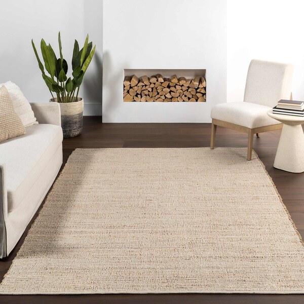 Elfriede Farmhouse Jute Blend Area Rug 2ft 6in X 12ft